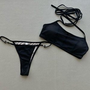 Black Mesh Swimsuit